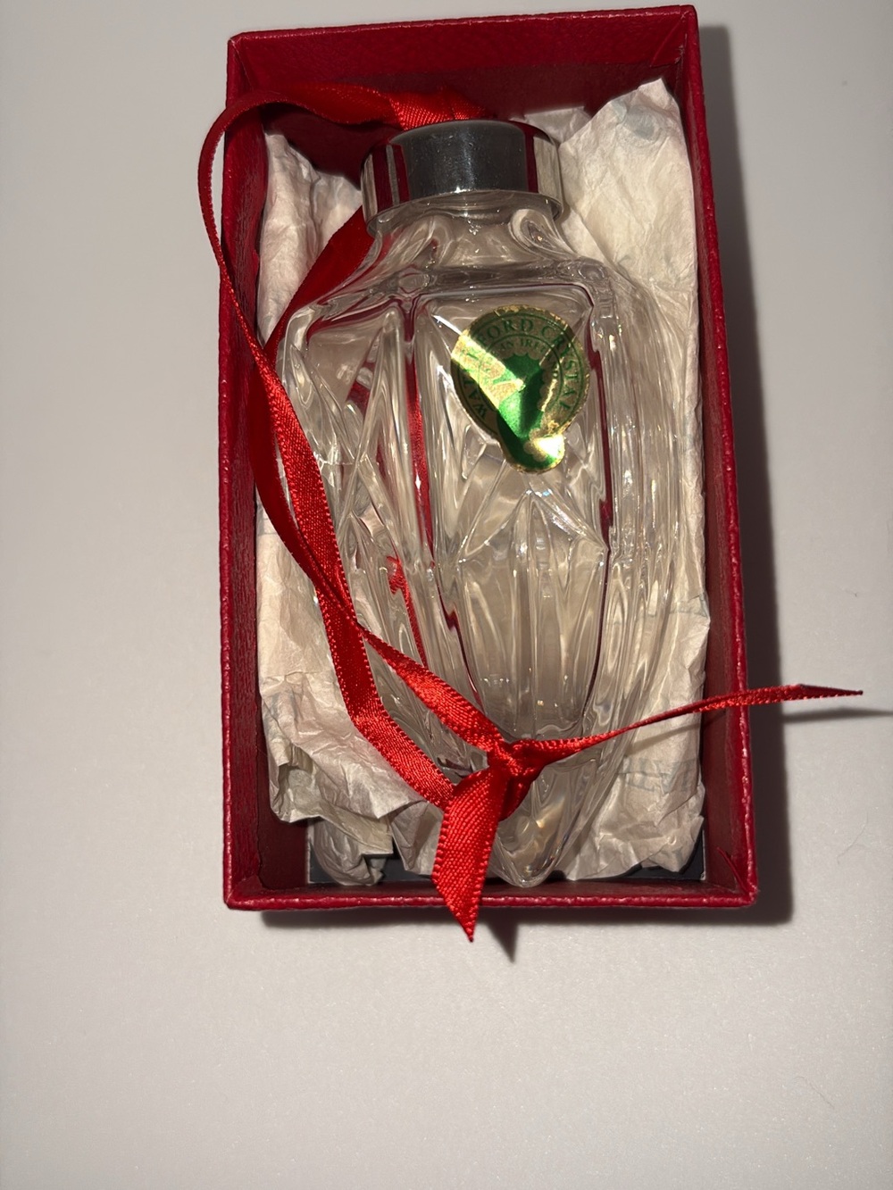 Vintage Waterford Crystal 1996 Annual Christmas Ball Teardrop Ornament Decor